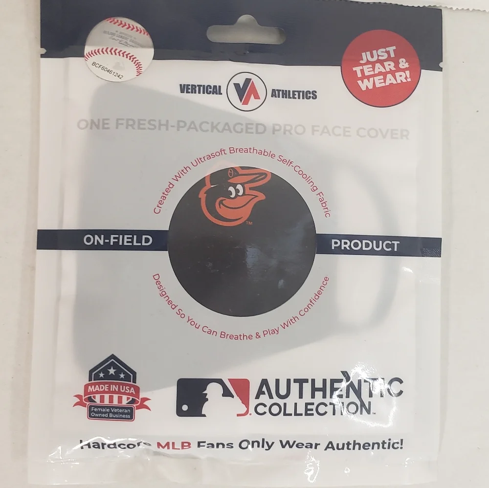 NWT Baltimore Orioles Vertical Athletics Pro Face Cover